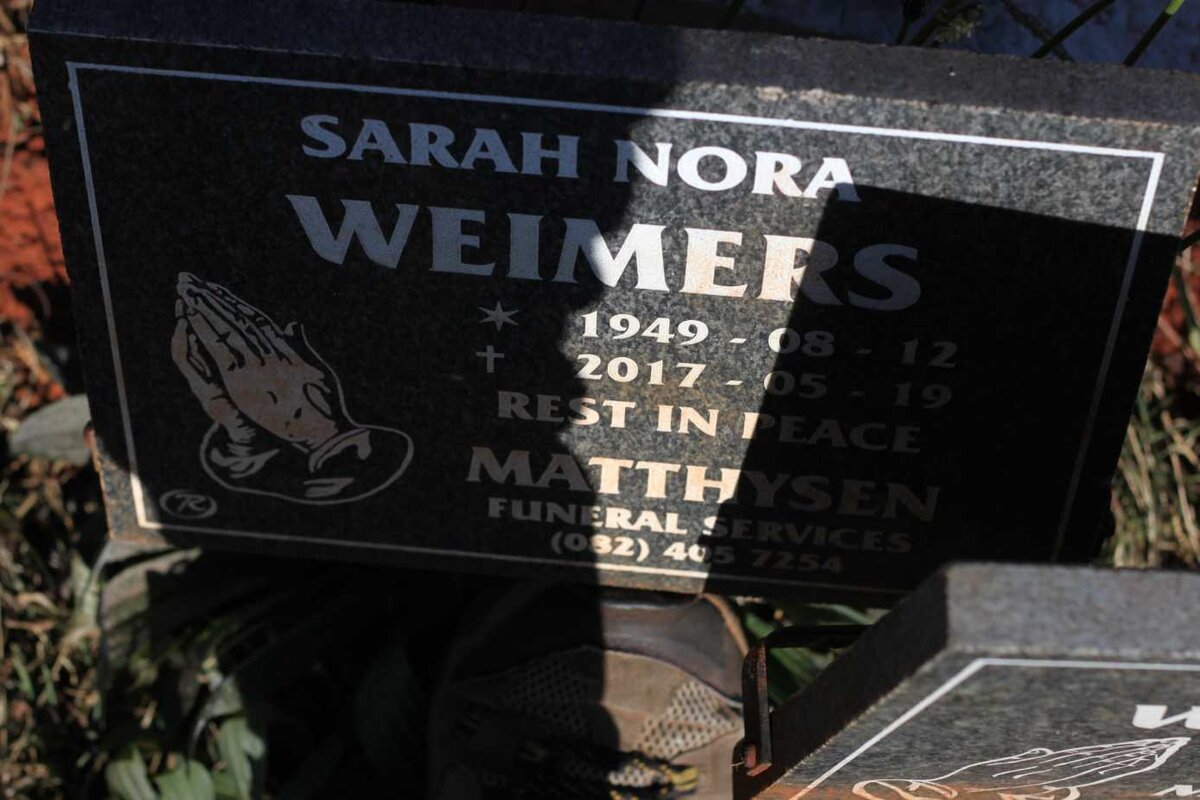 WEIMERS Sarah Nora 1949-2017
