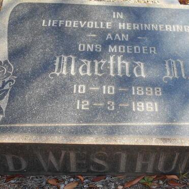 WESTHUIZEN Martha M., v.d. 1898-1961