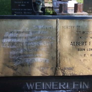 WEINERLEIN Albert Ernest 1886-1981 &amp; Kathleen Susan Rita McMENEMEY 1904-1975
