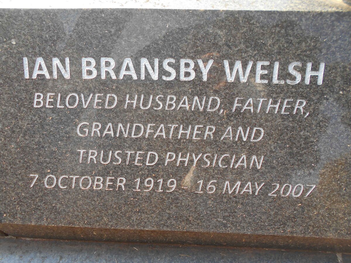 WELSH Ian Bransby 1919-2007
