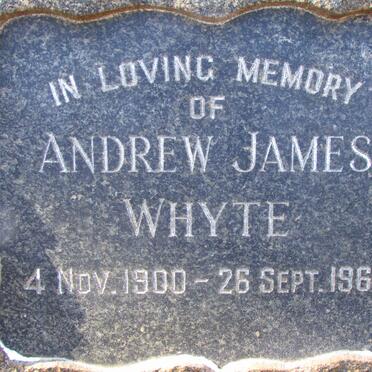 WHYTE Andrew James 1900-1962