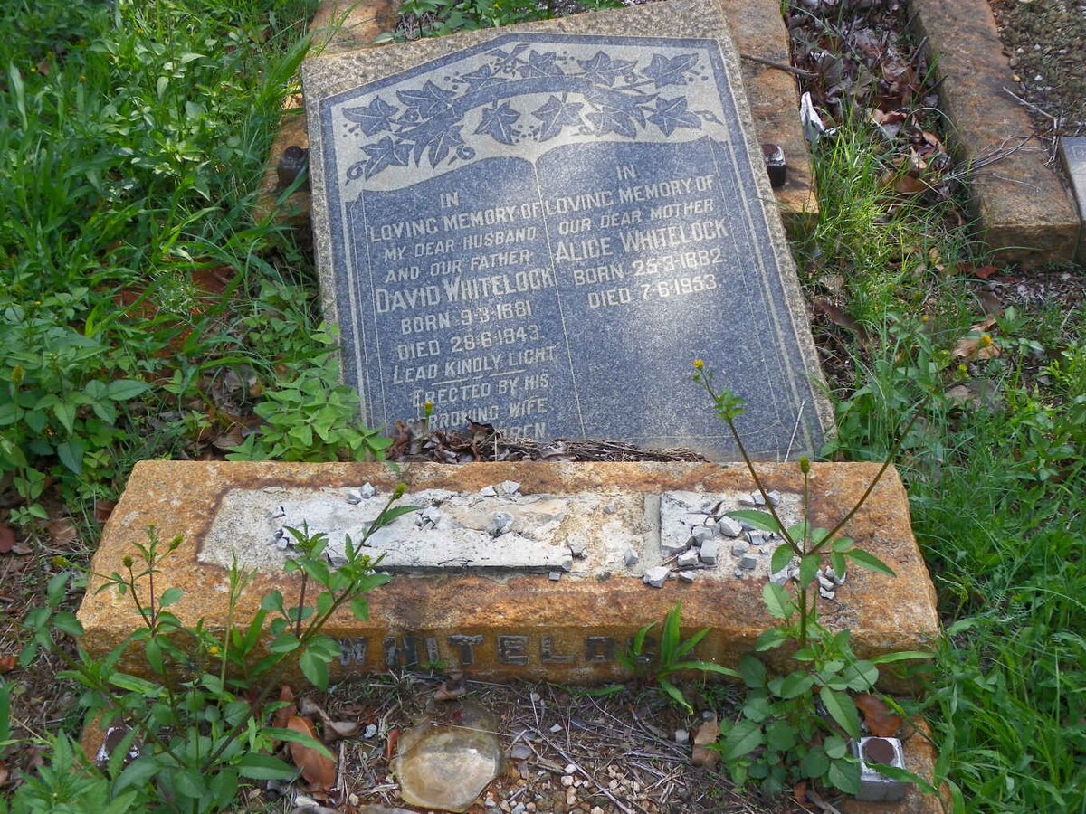 WHITELOCK David 1881-1943 &amp; Alice 1882-1953