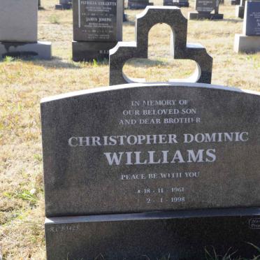 WILLIAMS Christopher Dominic 1961-1998