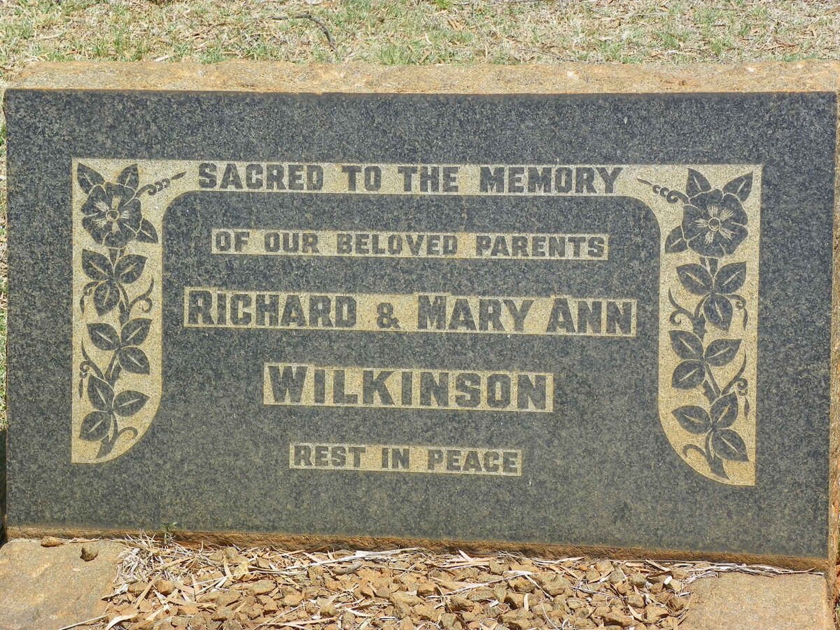 WILKINSON Richard &amp; Mary Ann