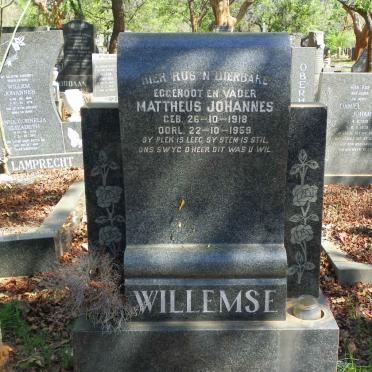 WILLEMSE Mattheus Johannes 1918-1959