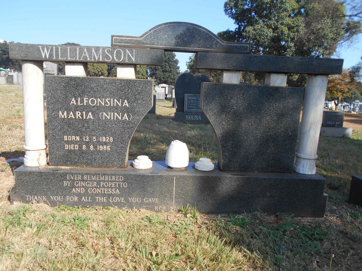 WILLIAMSON Alfonsina Maria 1928-1986
