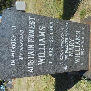 WILLIAMS Austain Ernest 1902-1971 &amp; Mary 1900-1982