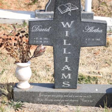 WILLIAMS David 1951-2015 &amp; Aletha 1960-