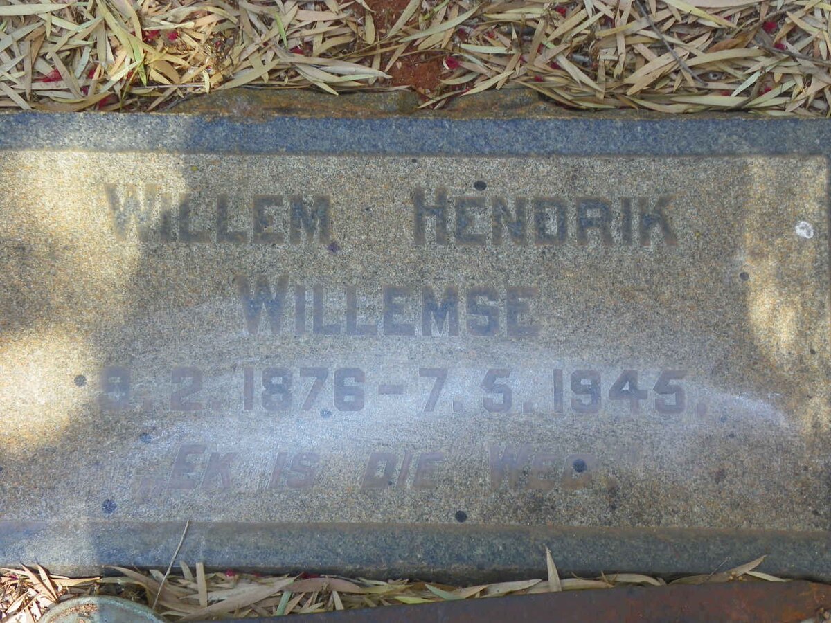 WILLEMSE Willem Hendrik 1876-1945