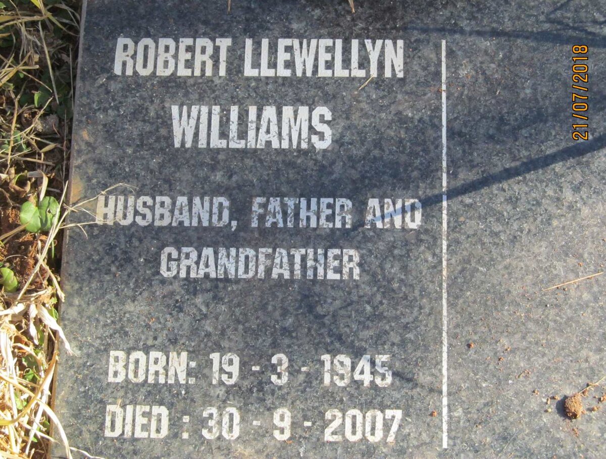 WILLIAMS Robert Llewellyn 1945-2007