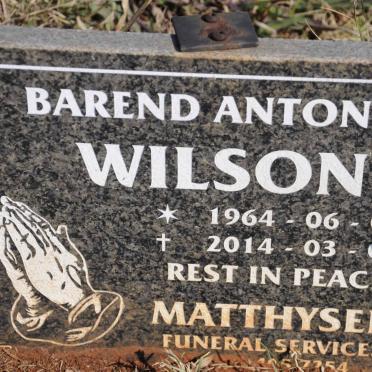 WILSON Barend Antonio 1964-2014