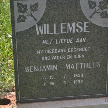 WILLEMSE Benjamin Mattheus 1930-1992
