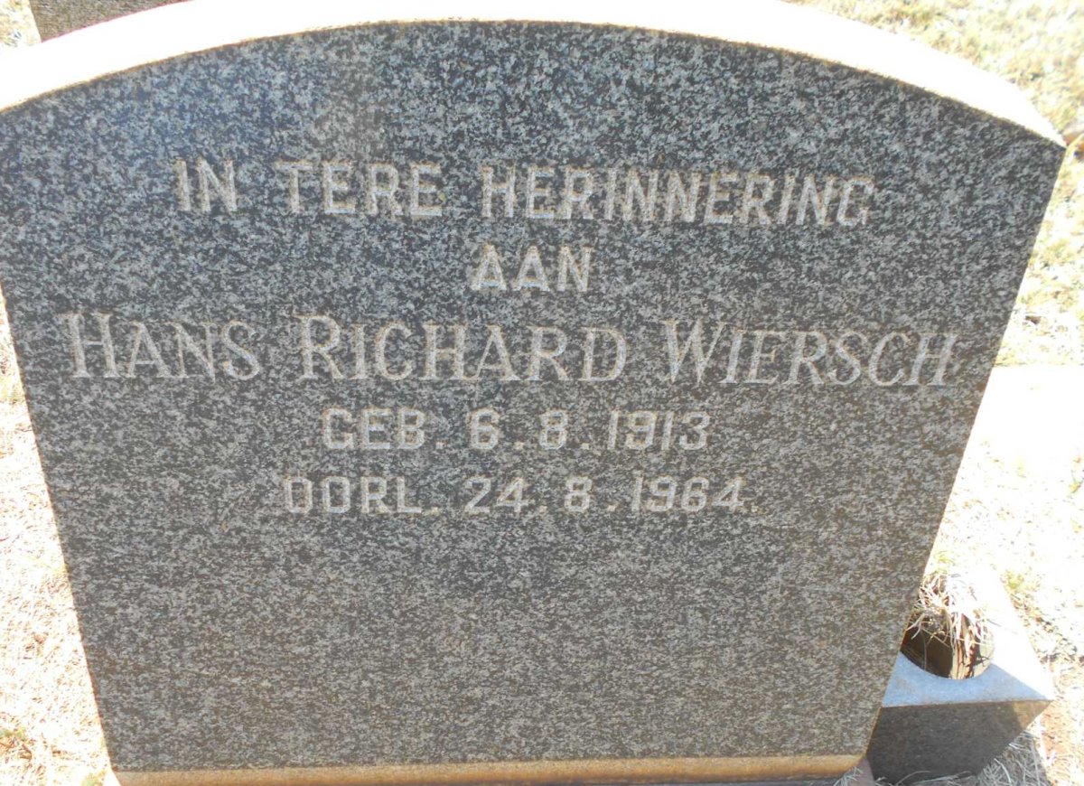 WIERSCH Hans Richard 1913-1964