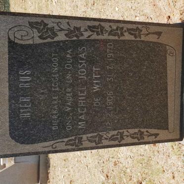 WITT Machiel Josias, de 1906-1970