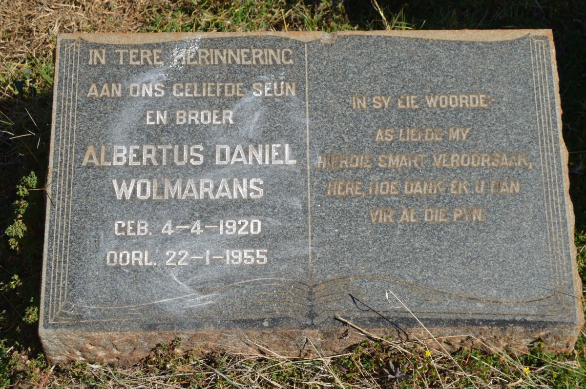 WOLMARANS Albertus Daniel 1920-1955