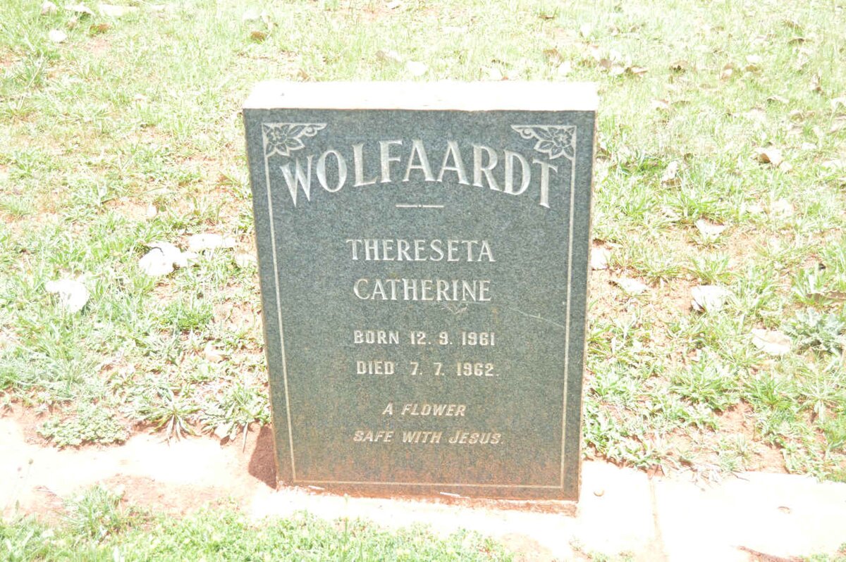 WOLFAARDT Thereseta Catherine 1961-1962