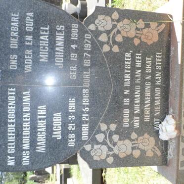 WOUDBERG Michael Johannes 1908-1970 &amp; Margaretha Jacoba 1916-1968