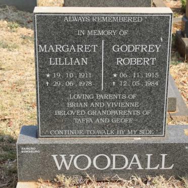 WOODALL Godfrey Robert 1915-1984 &amp; Margaret Lillian 1911-1978