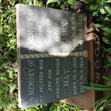 WOODS John 1894-1965 &amp; May 1898-1954