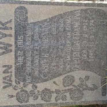 WYK Casper Adriaan, van 1909-1969 &amp; Gertruida Francina 1902-1974