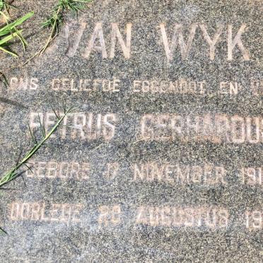WYK Petrus Gerhardus, van 1910-1986