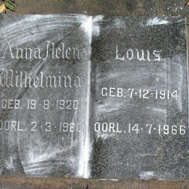 WYK Louis, van 1914-1966 &amp; Anna Helena Wilhelmina 1920-1980