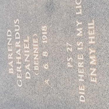 WYK Barend Gerhardus Daniel, van 1918 &amp; Gertruida 1919-1981