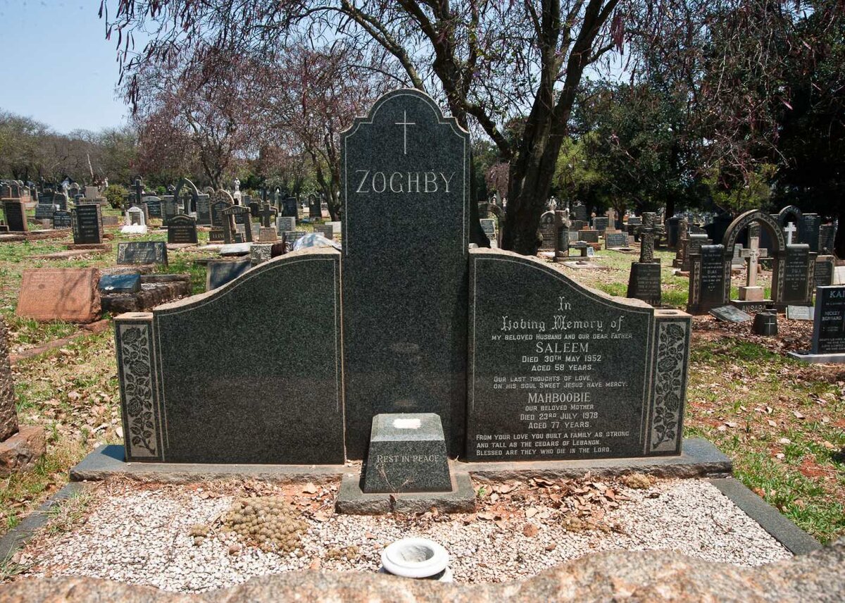ZOGHBY Saleem -1952 &amp; Mahboobie -1978