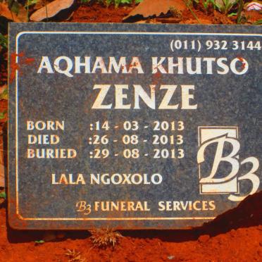 ZENZE Aqhama Khutso 2013-2013