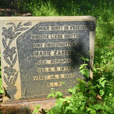 ZANDER Marie nee SCHAPER 1879-1950