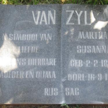ZYL Martha Susanna, van 1896-1968