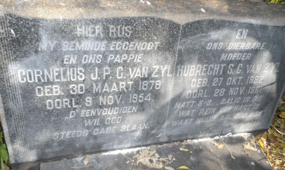 ZYL Cornelius J.P.G., van 1878-1954 &amp; Hubrecht S.C. 1882-1961