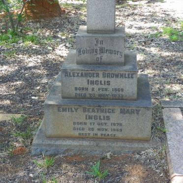 INGLIS Alexander Brownlee 1869-1933 &amp; Emily Beatrice Mary 1878-1959