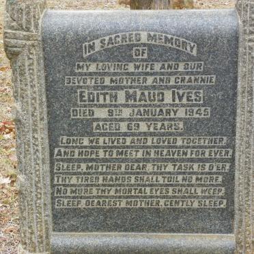 IVES Richard Walter 1872-1956 &amp; Edith Maud -1945 :: IVES Walter Henry 1897-1959 :: IVES William Thomas 1908-1974