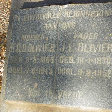 OLIVIER J.L. 1870-1952 &amp; H.C.D. 1869-1943