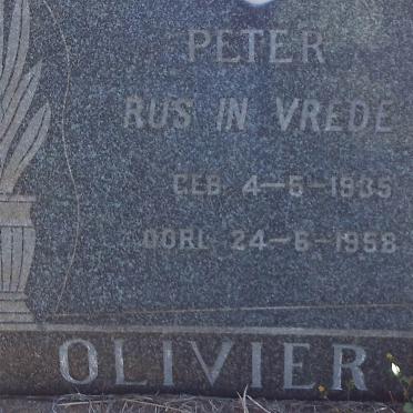 OLIVIER Peter 1935-1958