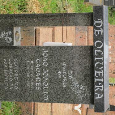 OLIVEIRA Joao Joaquim Tavares, de 1935-1987