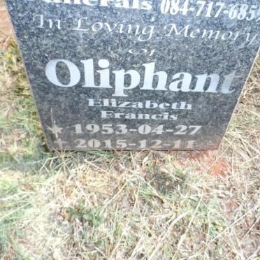 OLIPHANT Elizabeth Francis 1953-2015
