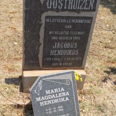 OOSTHUIZEN Jacobus Hendrikus 1914-1973 &amp; Maria Magdalena Hendrika 1918-1999