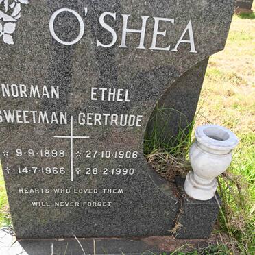 O'SHEA Norman Sweetman 1898-1966 &amp; Ethel Gertrude 1906-1990