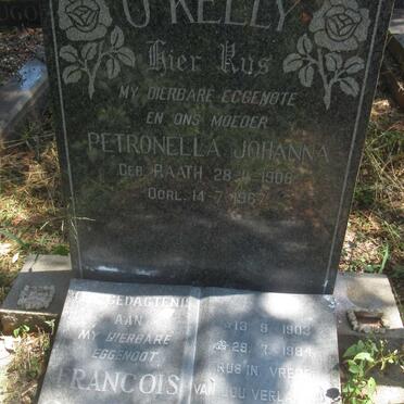O'KELLY Francois 1903-1984 &amp; Petronella Johanna RAATH 1909-1967