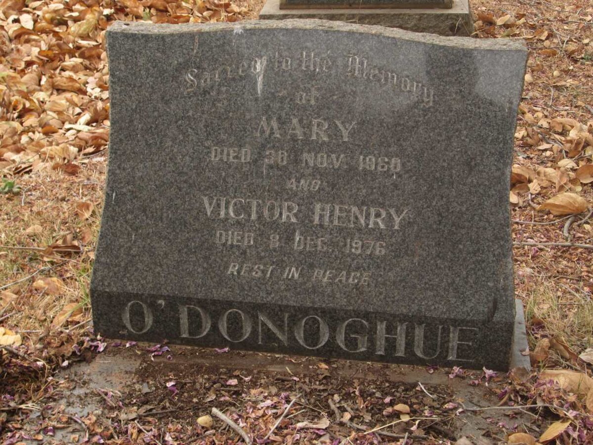 O'DONOGHUE Victor Henry -1976 &amp; Mary -1960