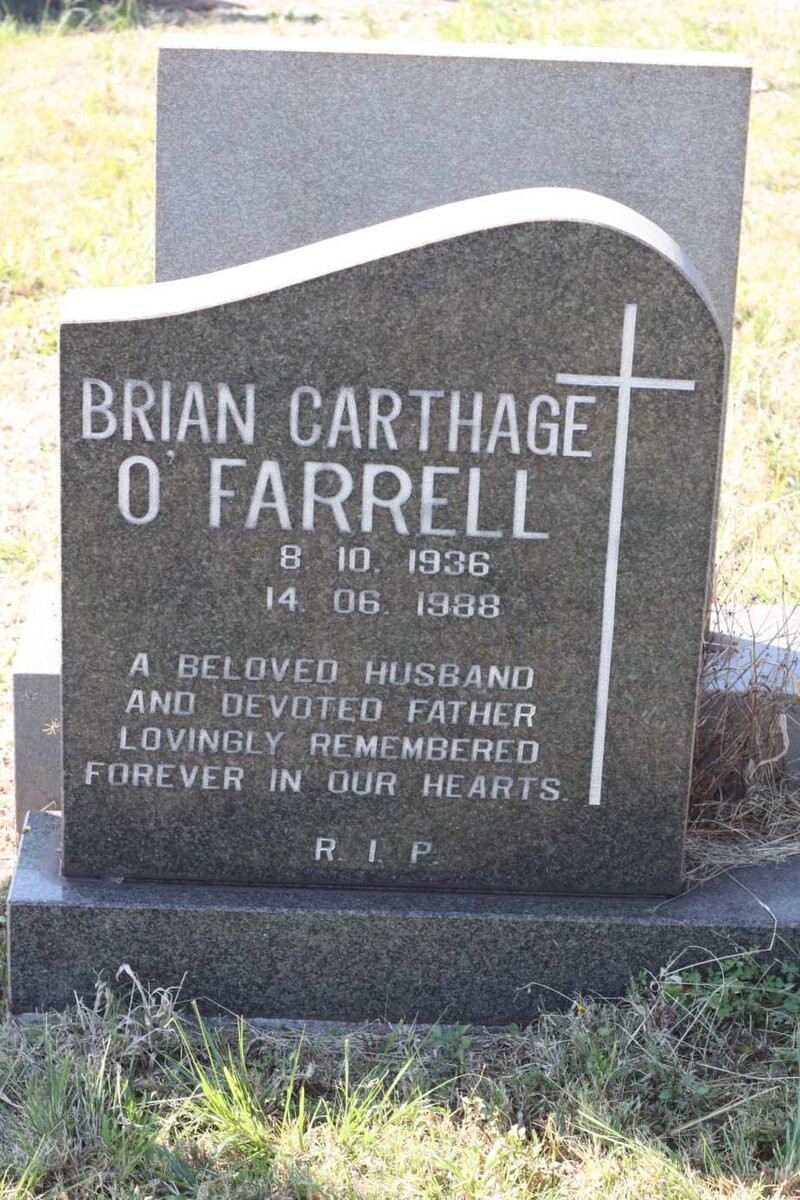 O'FARRELL Brian Carthage 1936-1988