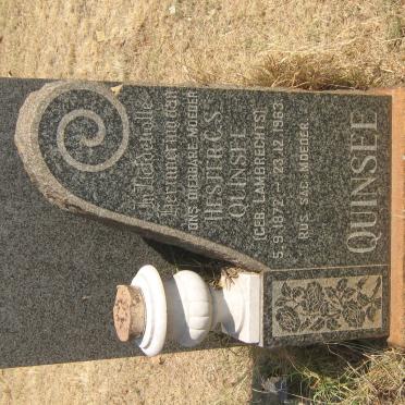 QUINSEE Hester C.S. nee LAMBRECHTS 1872-1963