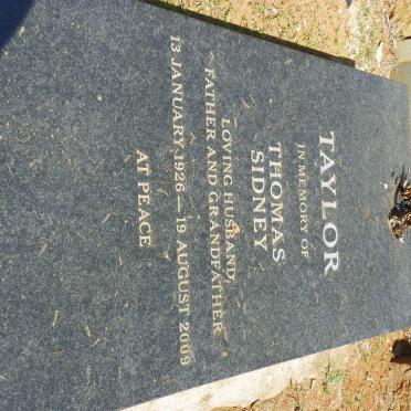 TAYLOR Thomas Sidney 1926-2009