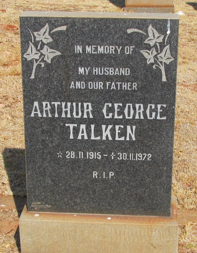 TALKEN Arthur George 1915-1972