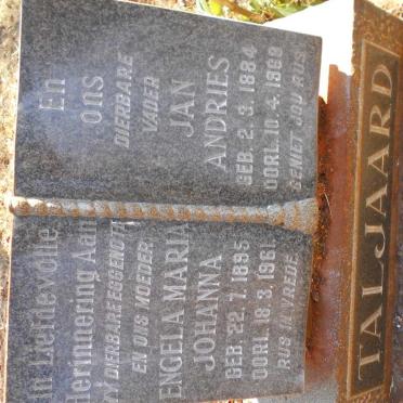 TALJAARD Jan Andries 1884-1968 &amp; Engela Maria Johanna 1895-1961