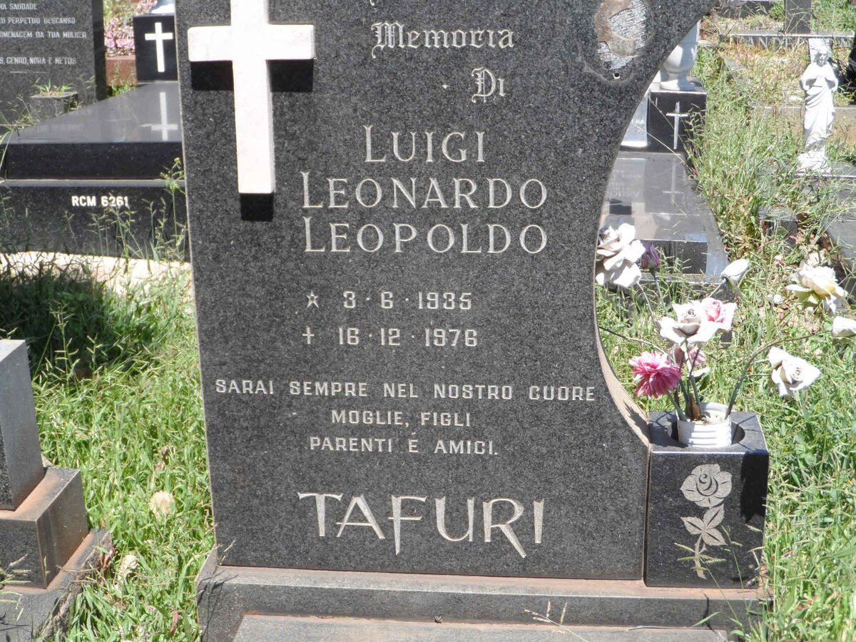 TAFURI Luigi Leonardo Leopoldo 1935-1976