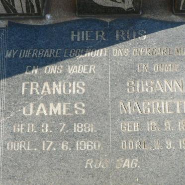 TERBLANCHE Francis James 1881-1960 &amp; Susanna Magrietha 1890-1982