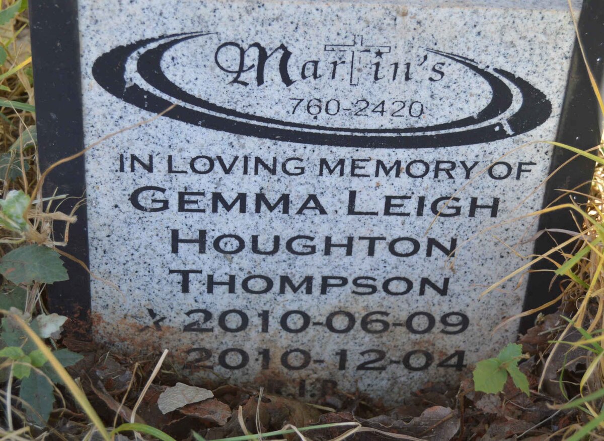 THOMPSON Gemma Leigh Houghton 2010-2010